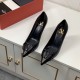 Valentino VLOGO 80mm Pumps In Black Calfskin