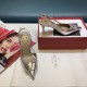 Valentino VLOGO Slingback 80mm Pumps In Platinum Lambskin