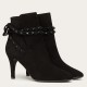 Valentino Rockstud Flair Ankle Boots 85 MM In Black Suede