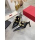 Valentino Roman Stud Mules 65mm In Black Calfskin