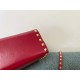 Valentino Rockstud Alcove Box Bag In Red Calfskin