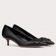 Valentino VLogo Signature Pumps 45mm In Black Calfskin