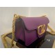 Valentino Loco Large Shoulder Bag In Purple Calfskin