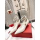 Valentino Tiptoe Pumps 50mm In White Patent Leather