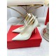 Valentino Tan-Go Pumps 100mm In White Patent Leather