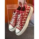 Valentino Totaloop Sneakers in Red Toile Iconographe Fabric