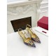 Valentino VLogo Signature Slingback Pumps 80mm in Woven Metallic Leather