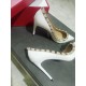 Valentino Rockstud White 100MM Patent Pumps