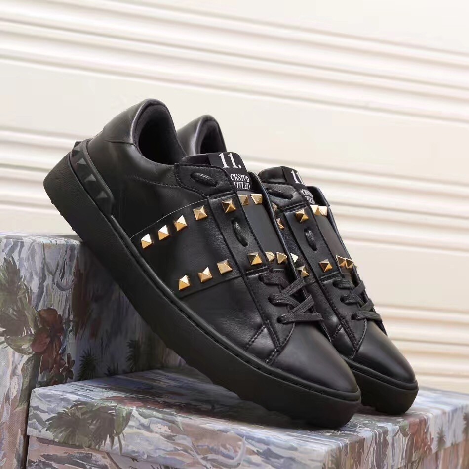 Valentino Black Rockstud Untitled Sneaker