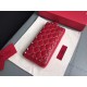 Valentino Rockstud Spike Zip Wallet In Red Lambskin