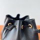 Valentino VLogo Signature Mini Bucket Bag in Black Leather