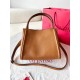 Valentino Alltime Medium Bag in Brown Grained Calfskin