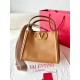 Valentino Alltime Medium Bag in Brown Grained Calfskin