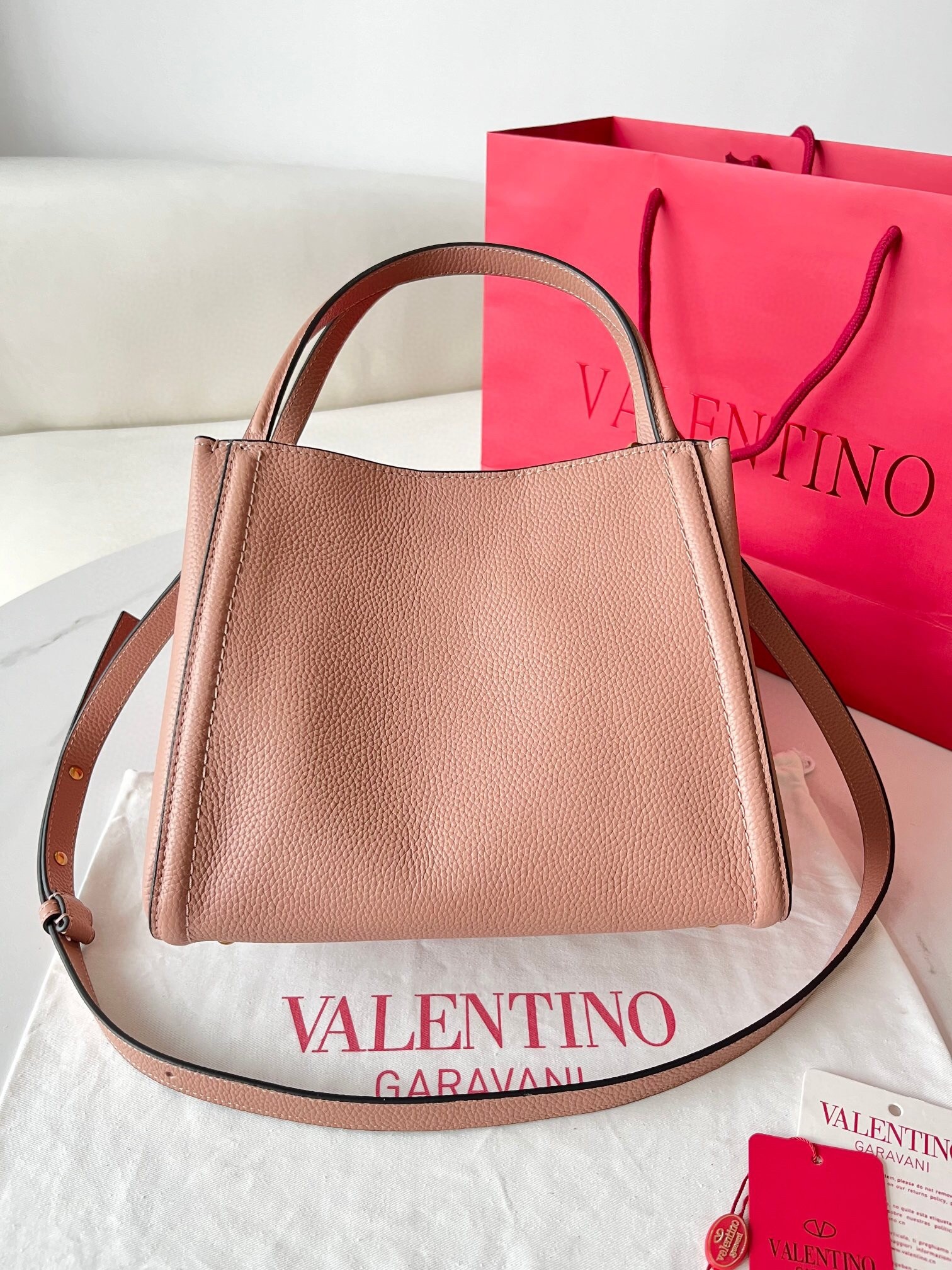 Valentino Alltime Medium Bag in Poudre Grained Calfskin