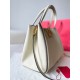 Valentino Alltime Medium Bag in White Grained Calfskin