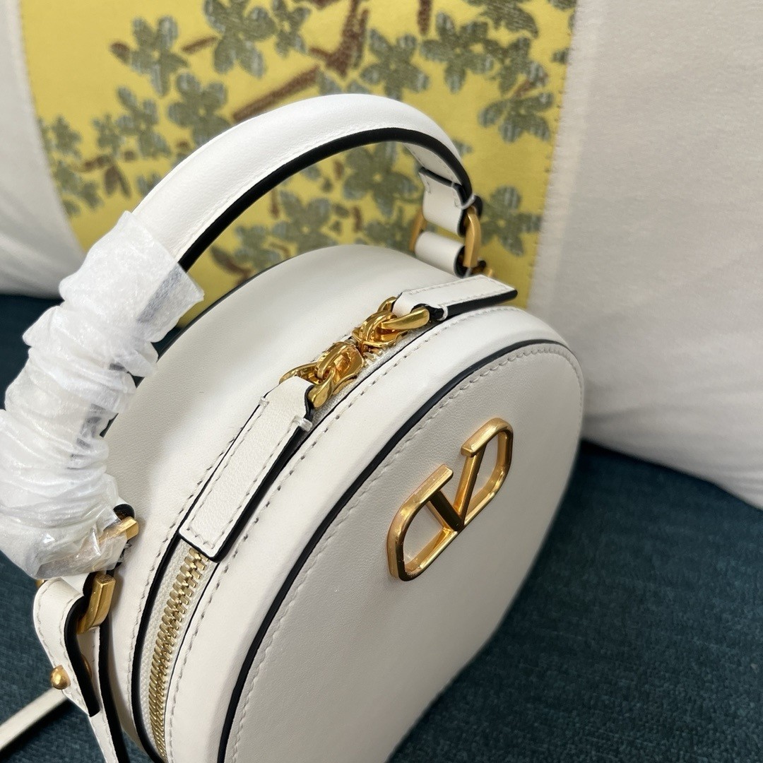 Valentino VLogo Signature Mini Bag in White Calfskin