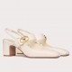 Valentino VLogo Locker Mary-Jane Slingback Pumps 60mm in White Calfskin