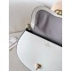 Valentino Garavani Ohval Small Shoulder Bag in White Calfskin