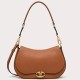 Valentino Garavani Ohval Medium Shoulder Bag in Brown Calfskin