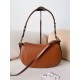 Valentino Garavani Ohval Medium Shoulder Bag in Brown Calfskin