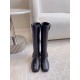 Valentino Garavani Rockstud Biker Boots 40mm in Black Calfskin