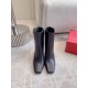 Valentino VLogo The Bold Edition Ankle Boots 70mm in Black Calfskin