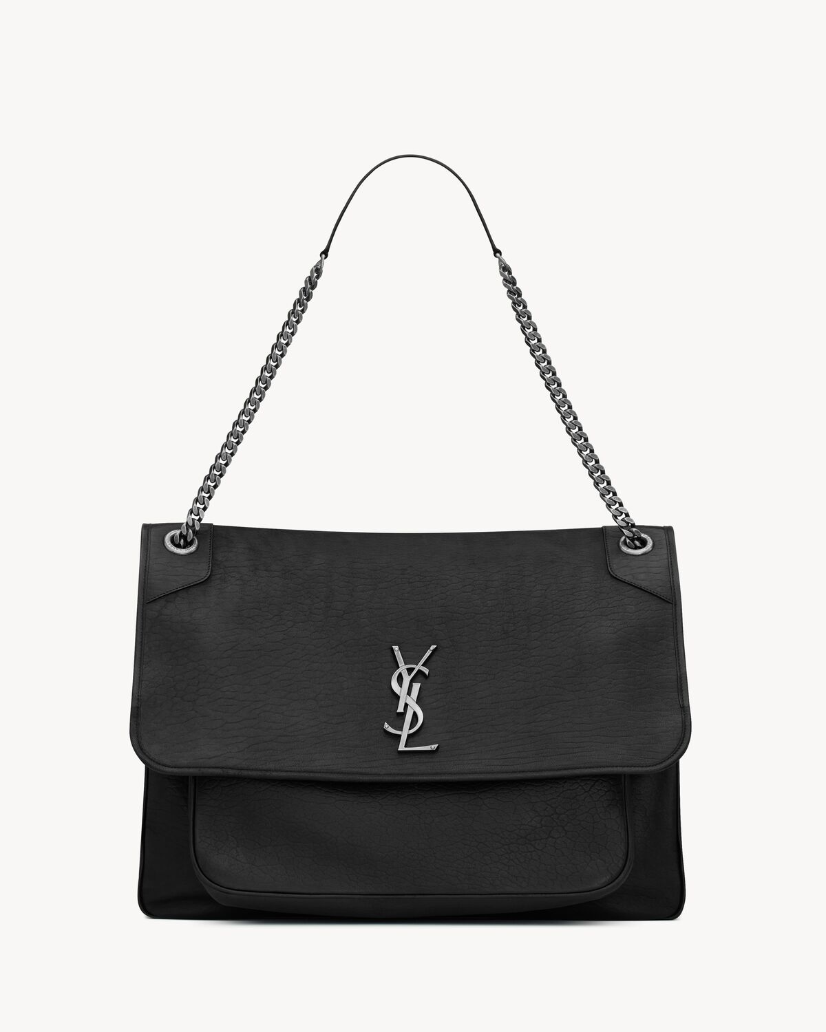 Saint Laurent Niki Oversized Chain Bag In Black