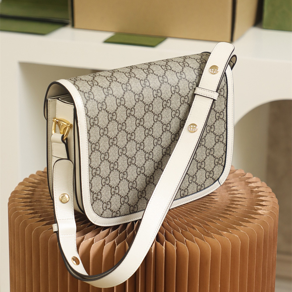 Gucci Saddle Bag Mini White Leather