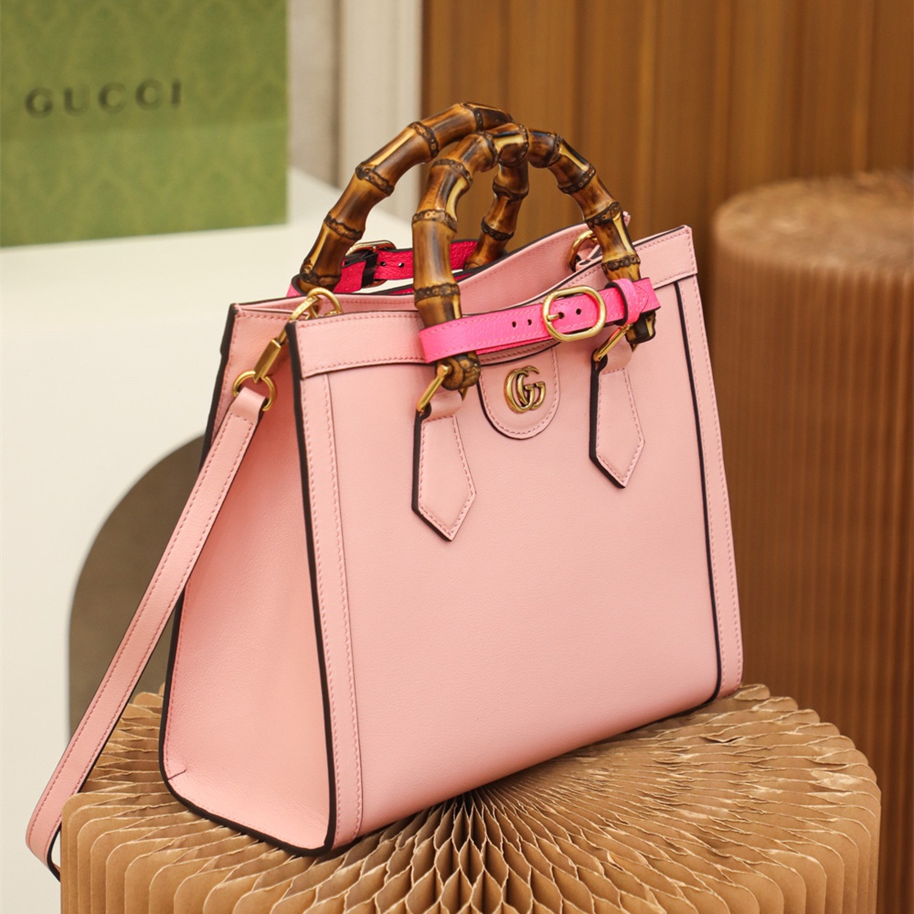 Gucci Bamboo Handle Bag 100th Anniversary Edition Pink