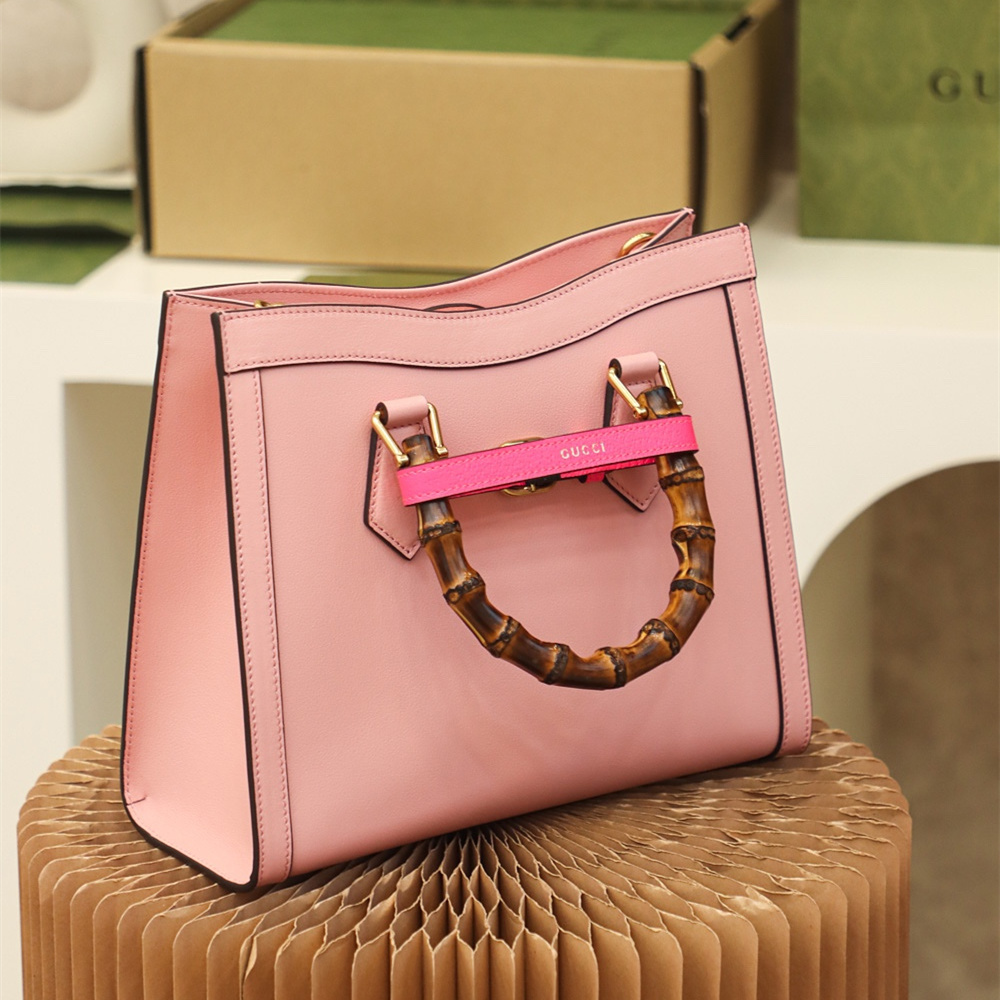 Gucci Bamboo Handle Bag 100th Anniversary Edition Pink