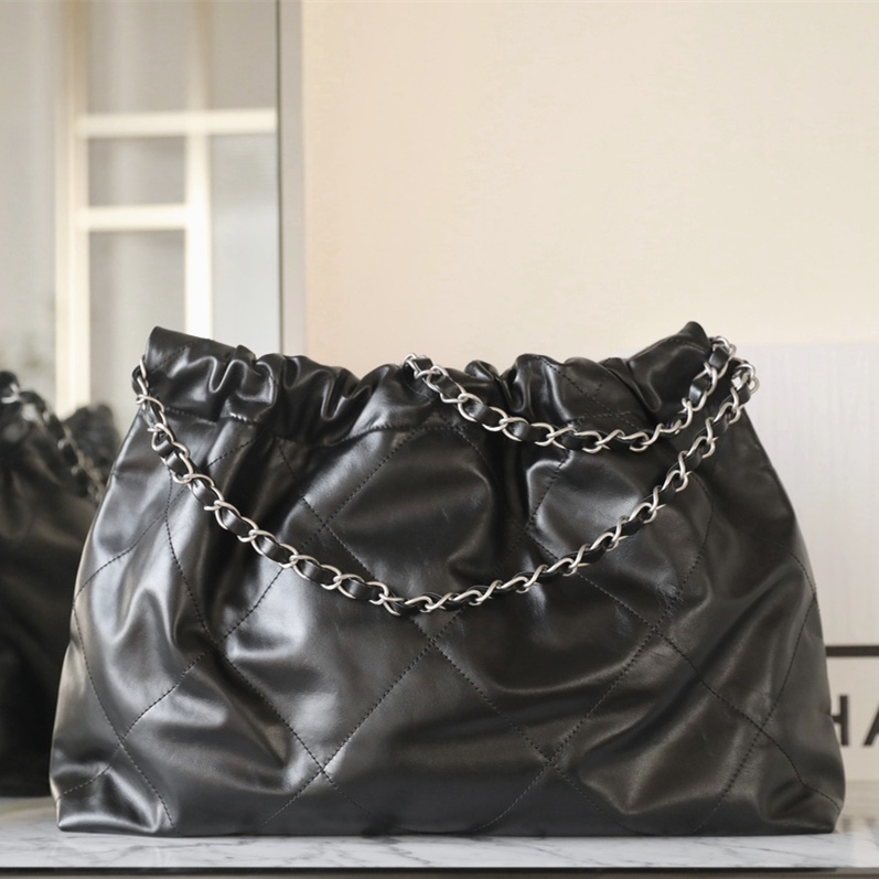 Chanel 24C Beach Bag Black/Silver