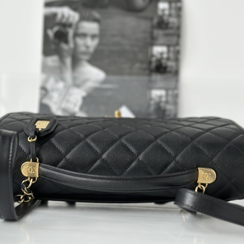 Chanel Backpack 22K Series Black and Gold Calfskin