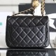 Chanel Mini Gold Ball Flap Bag Black and Gold