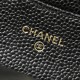 Chanel Short Wallet Caviar Leather Black and Gold