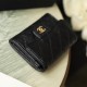 Chanel Short Wallet Caviar Leather Gold Buckle Medium