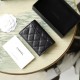 Chanel Long Wallet Caviar Leather Silver Buckle Medium