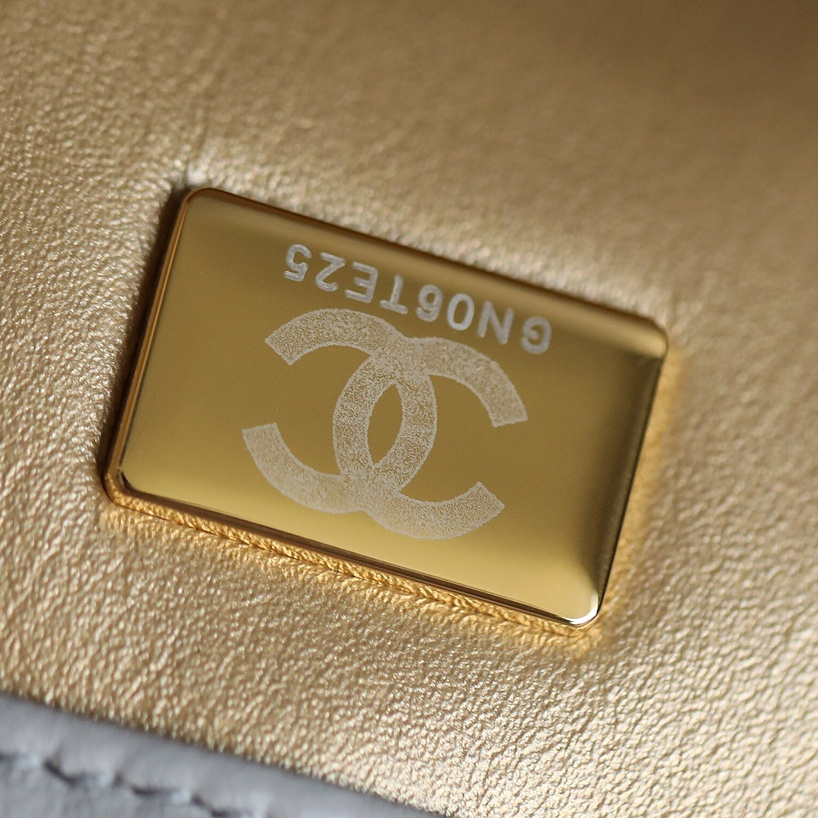 Chanel Gold Ball Bag Gray Mini