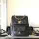 Chanel 23K Tank Bag Backpack Series Black and Light Gold Small