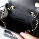 Chanel 23K Tank Bag Backpack Series Black and Light Gold Small