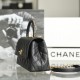 Chanel 23P Shoulder Tote Bag Black and Gold