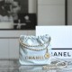 Chanel Mini Shopping Bag Blue Calfskin