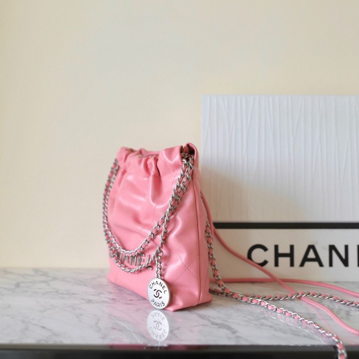 Chanel Mini Shoulder Shopping Bag Pink