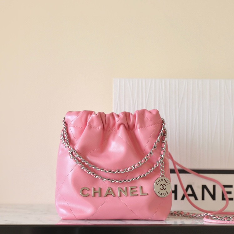 Chanel Mini Shoulder Shopping Bag Pink