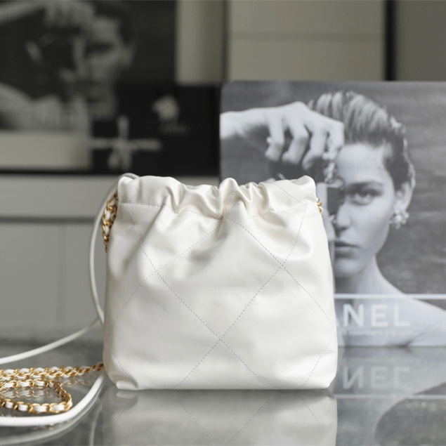 Chanel Mini Shoulder Bag Pure White