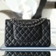 Chanel Flap Bag CF Series Chip Version Black and Silver