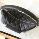 Chanel Hobo Shoulder Bag Black and Light Gold