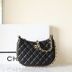 Chanel Hobo  Bag Black and Gold Small