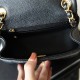 Chanel Flap Bag Caviar Leather Mini Black and Gold