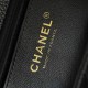 Chanel Flap Bag Caviar Leather Mini Black and Gold