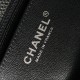 Chanel Flap Bag CF Series Caviar Leather Black and Silver with Chip